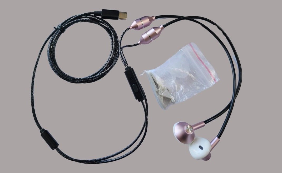 Anti - Radiation Air Tube headphones / Earbuds - Reducing Radiation and Promoting Safe Listening - TYPE C Connector - GroundedKiwi.nzEarbuds Earbudsair budsair tubeair tubes