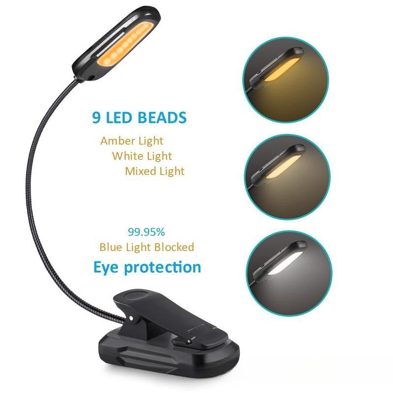 Clip - On Reading Light - Reduce blue light before sleep - GroundedKiwi.nz anti bluelightbluebluelight