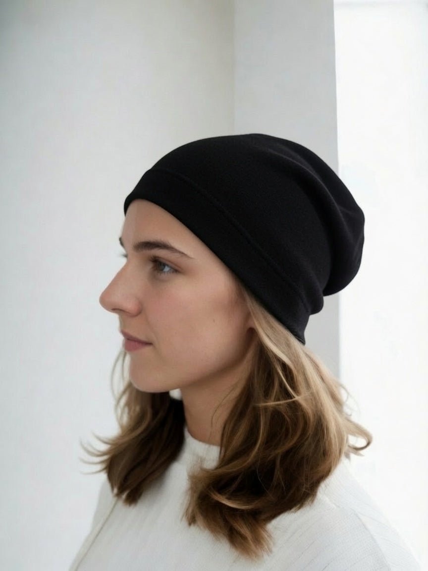 EMF Blocking beanie Blocks 99% of EMF radiation - Black - GroundedKiwi.nz 4g5gautumn