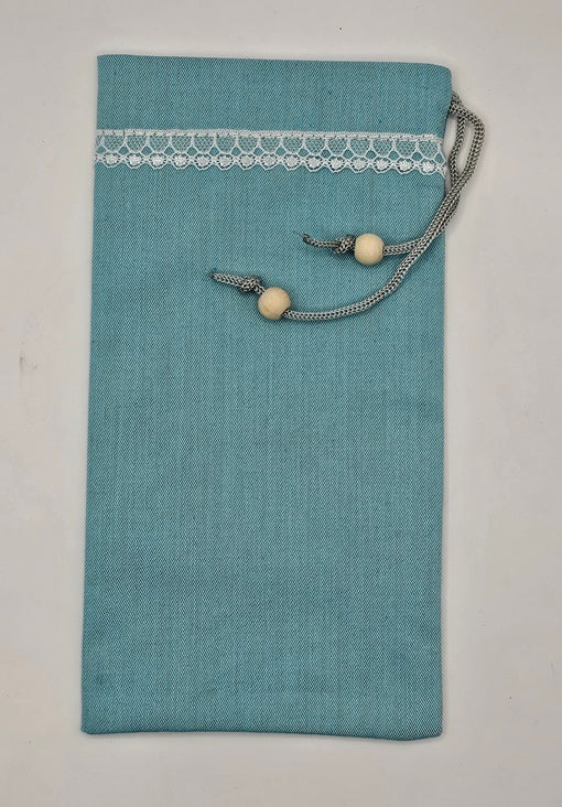 Light Blue EMF Shielding Drawstring Bag for Mobile Phones and Cards 20X10cm - GroundedKiwi.nzMobile Phone Cases Mobile Phone Cases5gbagblocking