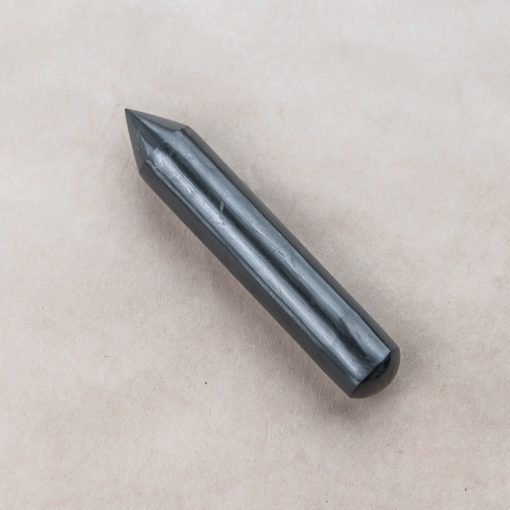 Polished Shungite Massage Pencil - for purification & clearing - GroundedKiwi.nz cleansingcyrstalhealing