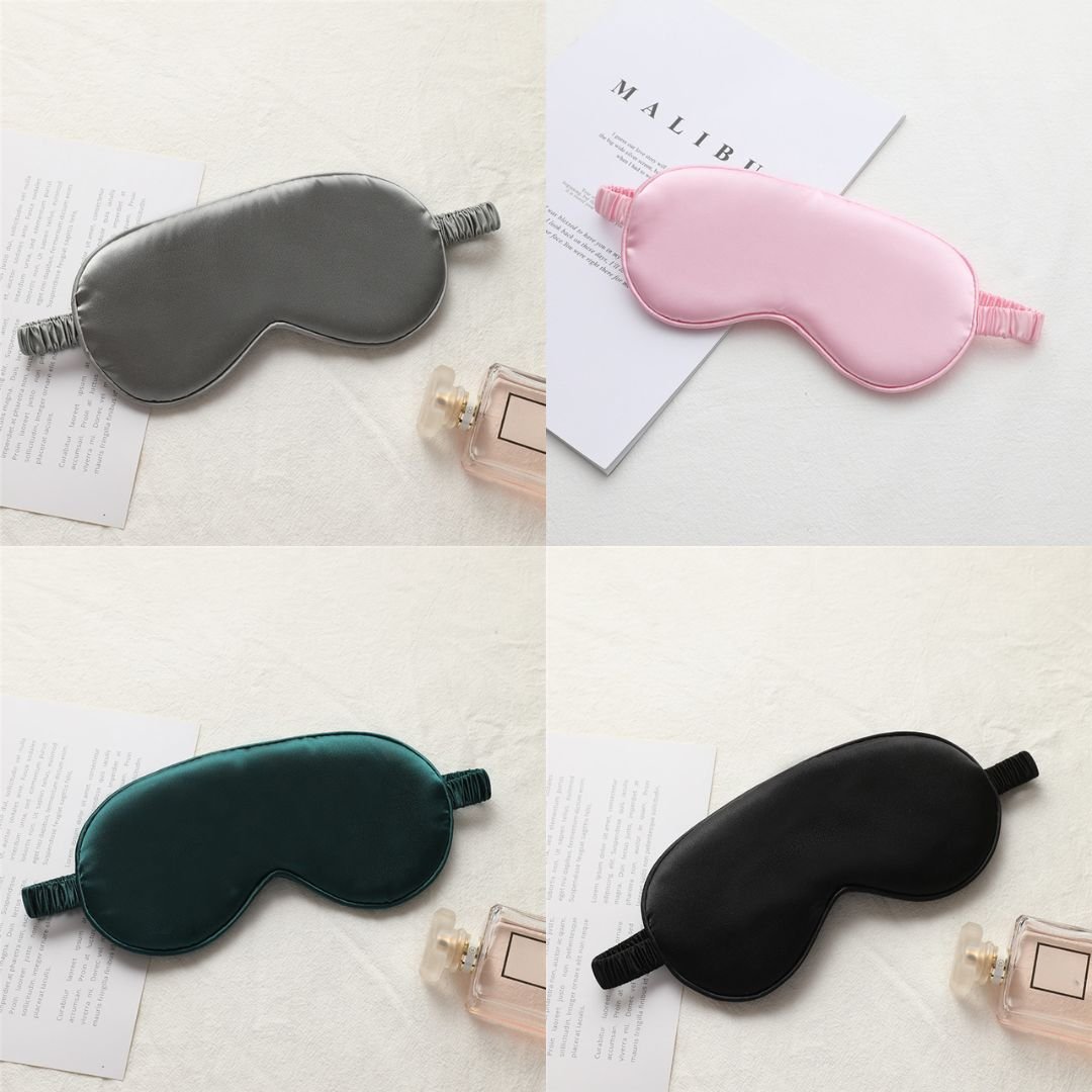 Satin Silk Eye Mask - Four Colour Options - GroundedKiwi.nzEyeglasses Eyeglassesadjustableairplaneblackout