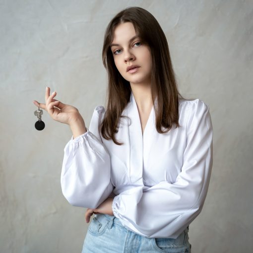 Shungite Circle Keyring - 35mm - GroundedKiwi.nz caremfemf protection