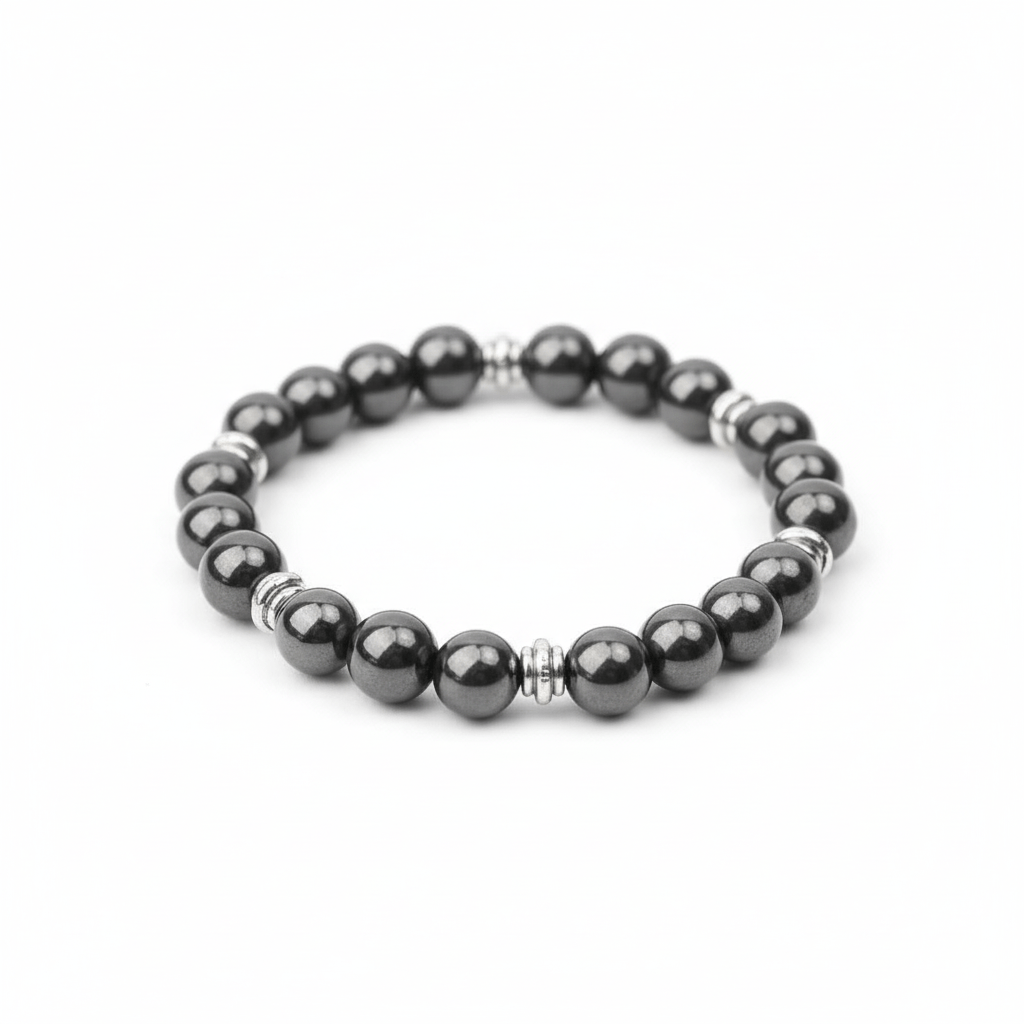 Shungite Crystal Bracelet 10mm Beads - GroundedKiwi.nzBracelet Bracelet5ganit radiationbracelet