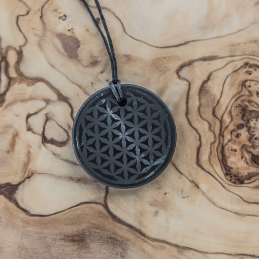 Shungite 'Flower of Life' Energy Pendant - GroundedKiwi.nzNecklace Necklace5ganit radiationcrystal