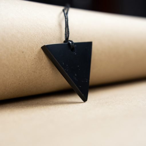 Shungite Pendant - Female Triangle - Large 45mm - GroundedKiwi.nzNecklace Necklace