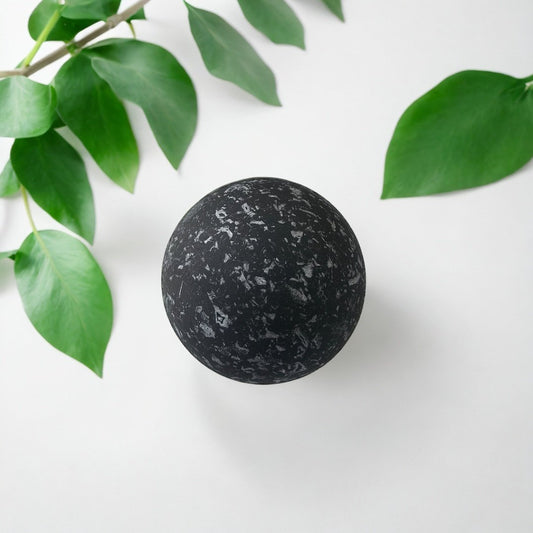 Shungite Sphere with Quartz Large 6cm. Natural / Unpolished. Filter Negative Energy - GroundedKiwi.nzDecor Decor5ganit radiationcrystal