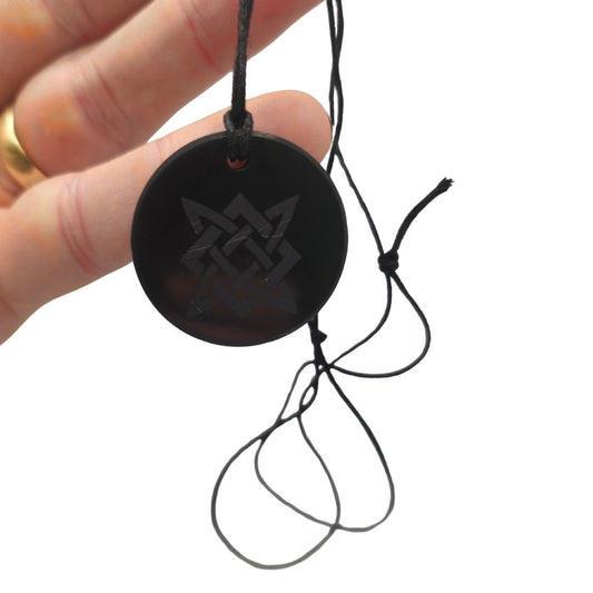 Shungite Stone Pendant - Lada Star - family bond, balance, and safeguarding the home. - GroundedKiwi.nzNecklace Necklace5gallureanit radiation