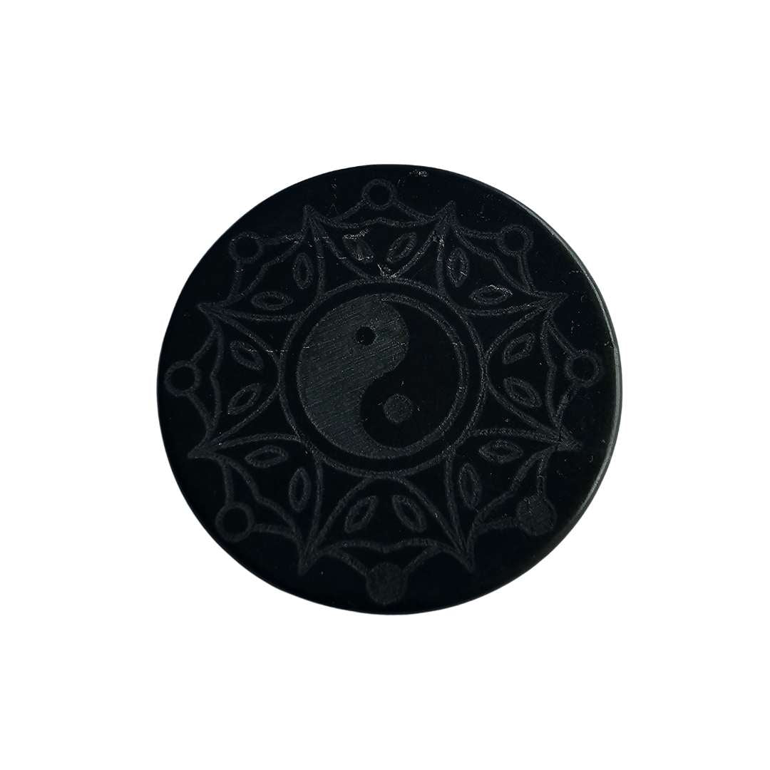 Shungite Stone Phone Sticker - Yin Yang & Sun - GroundedKiwi.nzphone accessories phone accessories5ganit radiationcell