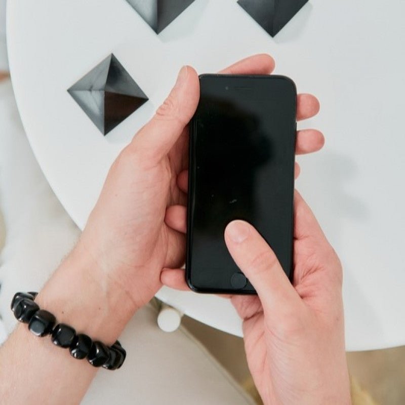 Shungite Tumbled Bead Bracelet: Shield Your Wellbeing in Style - GroundedKiwi.nzBracelet Bracelet5ganit radiationbracelet