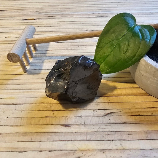 The Ultimate Shungite: Rare One - Piece Nugget - Abi Gamin (India) - GroundedKiwi.nz air travelcarchunk