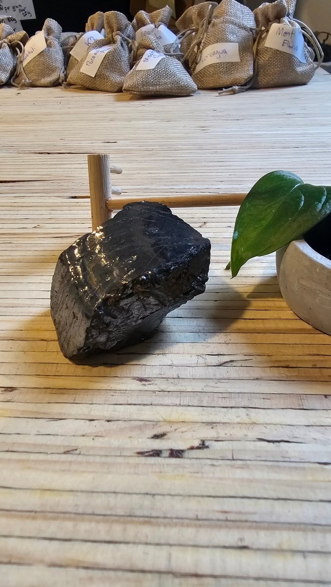 The Ultimate Shungite: Rare One - Piece Nugget - Mount Haast (New Zealand) - GroundedKiwi.nz air travelcarchunk