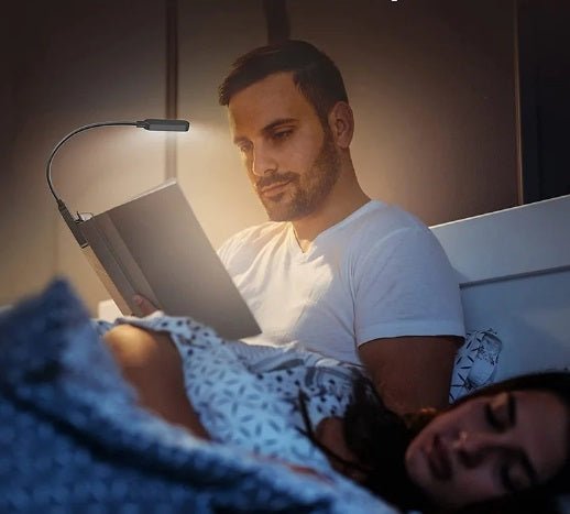 Amber Clip-On Reading Light - Reduce blue light before sleep - GroundedKiwi.nz anti bluelightbluebluelight