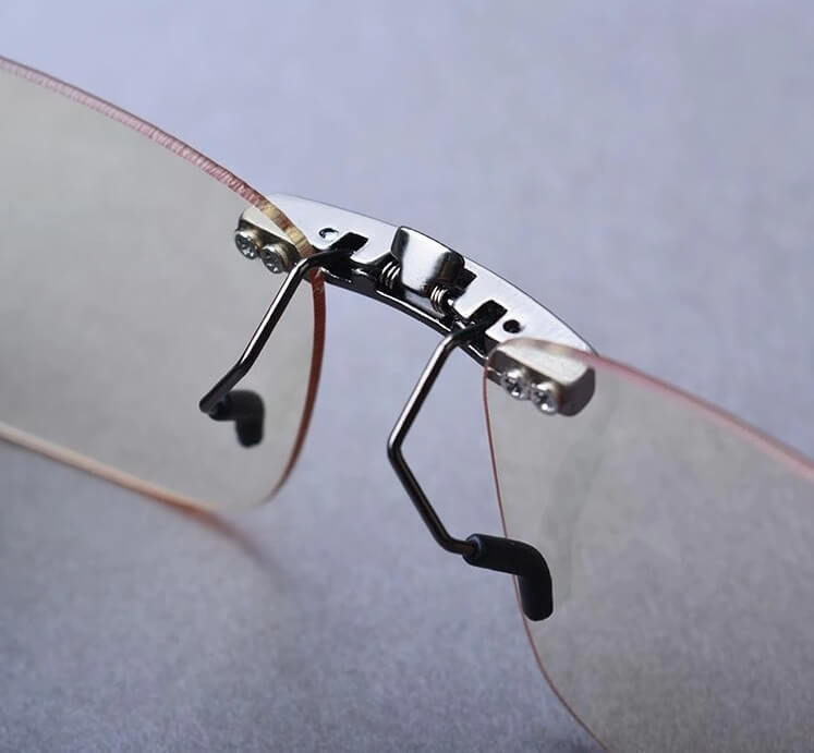 CLIP-ON Blue Light Blocking Computer Glasses. Reduces Digital Eye Strain Clear