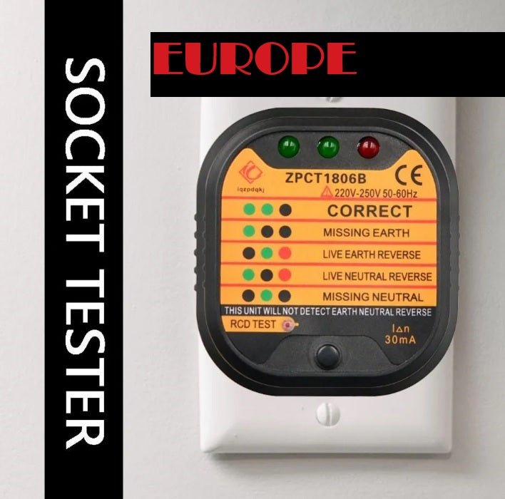 European Earth Socket tester - Essential for travel to Europe - GroundedKiwi.nzElectrical Testing Tools Electrical Testing Toolsearthplugsafe