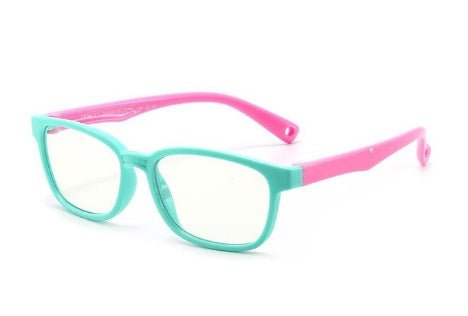 Kids Anti-Blue Computer Glasses. Pink / Green - GroundedKiwi.nz