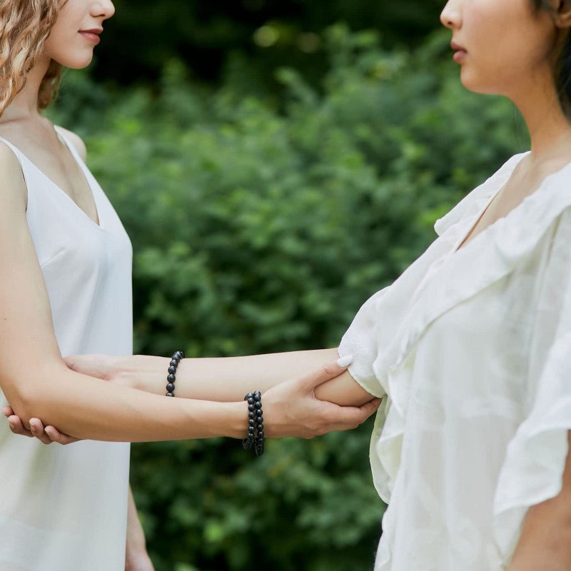 EMF Protection Shungite Bracelet with 8mm Beads - GroundedKiwi.nzBracelet Bracelet5ganit radiationbracelet