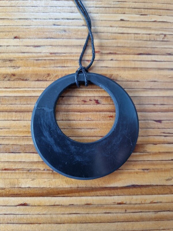 Shungite Necklace - MOON Pendant - GroundedKiwi.nzNecklace Necklace5ganit radiationcrystal