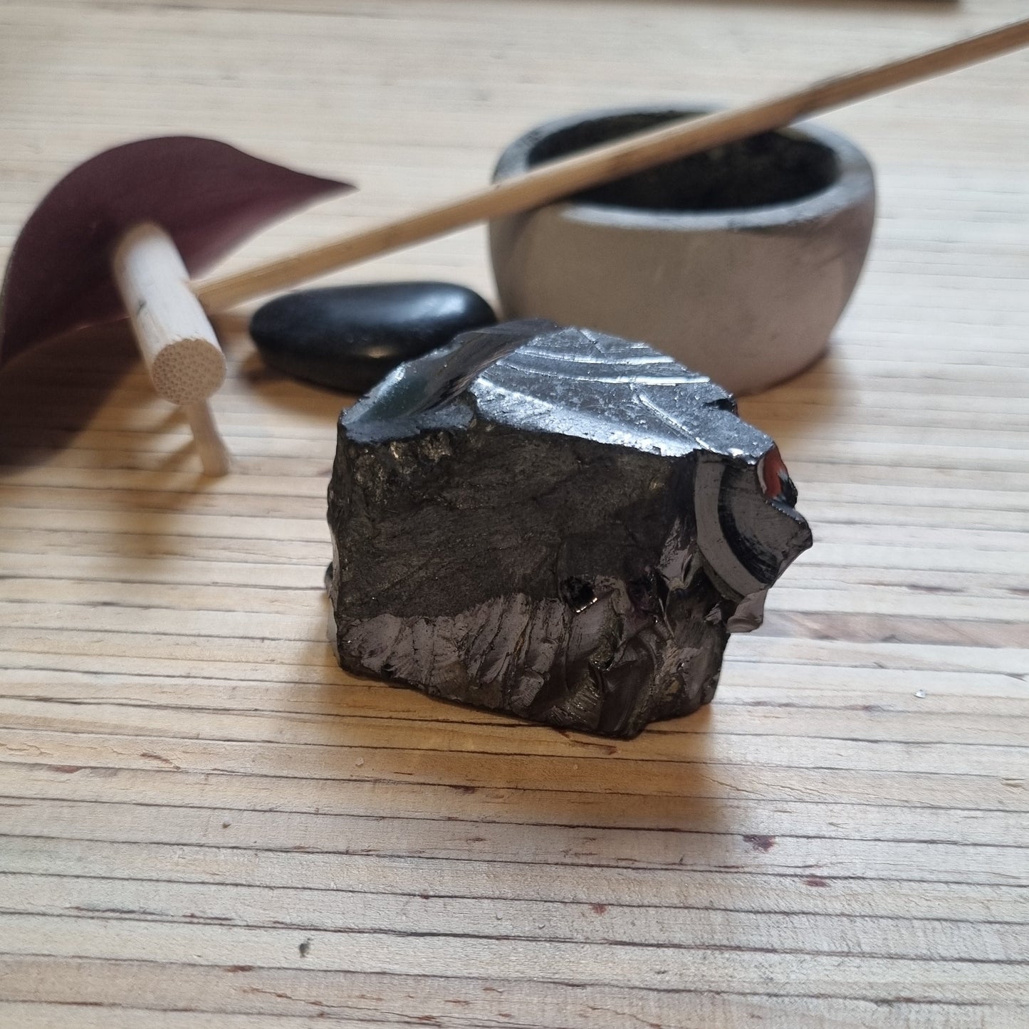 The Ultimate Shungite: Rare One-Piece Nugget - K6 (Pakistan) - GroundedKiwi.nz air travelcarchunk