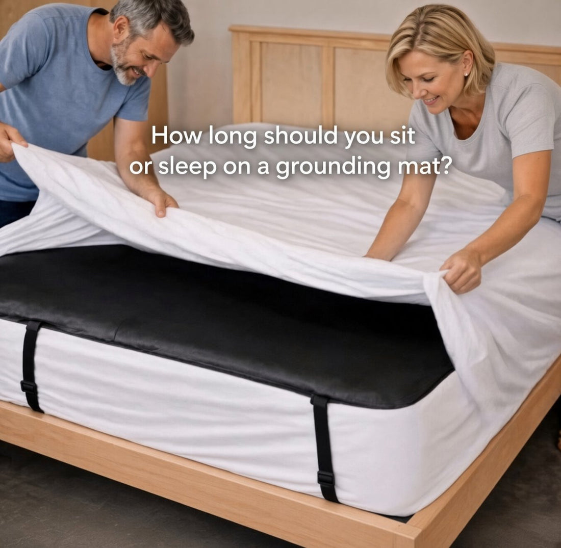 How long should you sit or sleep on a grounding mat?