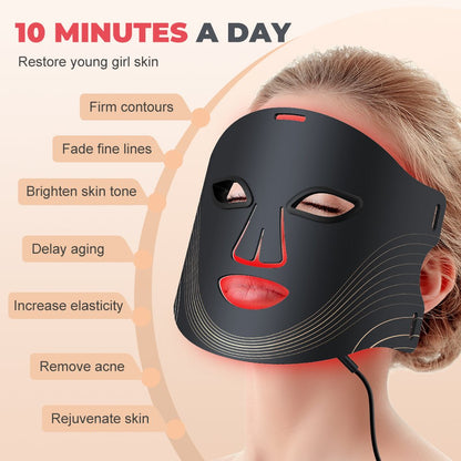 2026 Red Light Face Mask - 7 Wavelengths - GroundedKiwi.nzred light therapy red light therapybandbeltelbow