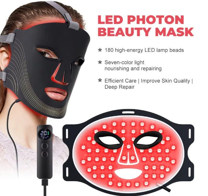 2026 Red Light Face Mask - 7 Wavelengths - GroundedKiwi.nzred light therapy red light therapybandbeltelbow