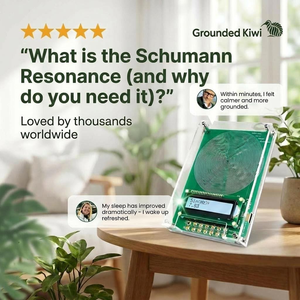 Schumann wave machine on bedside table