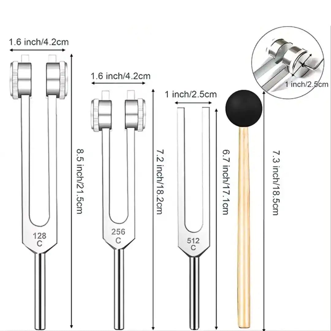 High-Precision Tuning Fork 3 Piece Set