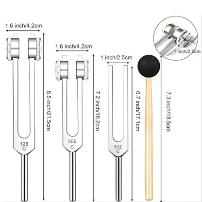 High-Precision Tuning Fork 3 Piece Set