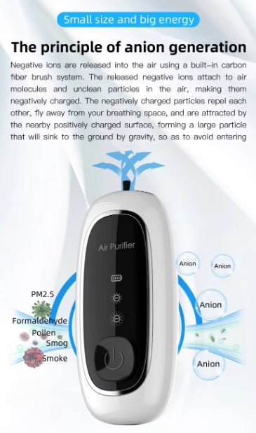 A10 Portable Air Purifier - Breathe Fresh, Anywhere You Go - GroundedKiwi.nz