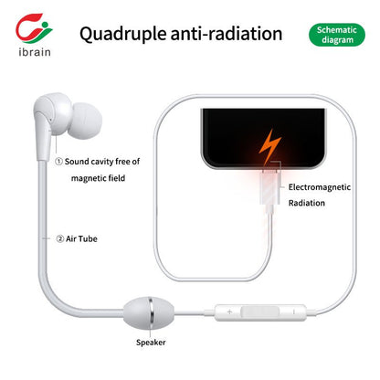 Air tube Headphones with inbuilt Microphone - GroundedKiwi.nzEarbuds Earbudsair budsair tubeair tubes