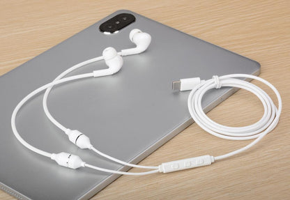 Air tube In Ear Headphones White with inbuilt Microphone TYPE C Connector - GroundedKiwi.nzEarbuds Earbudsair budsair tubeair tubes