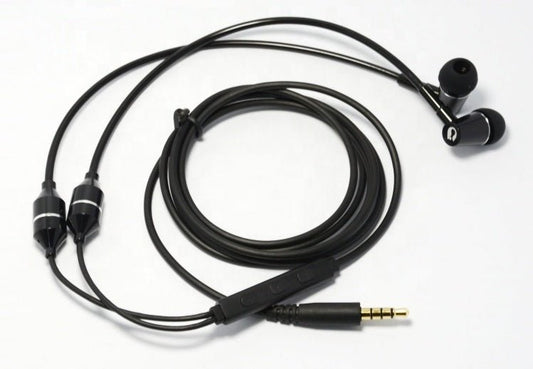 Anti - Radiation Air Tube headphones BLACK / Earbuds 3.5mm Jack - Safe Listening - GroundedKiwi.nzEarbuds Earbudsair budsair tubeair tubes