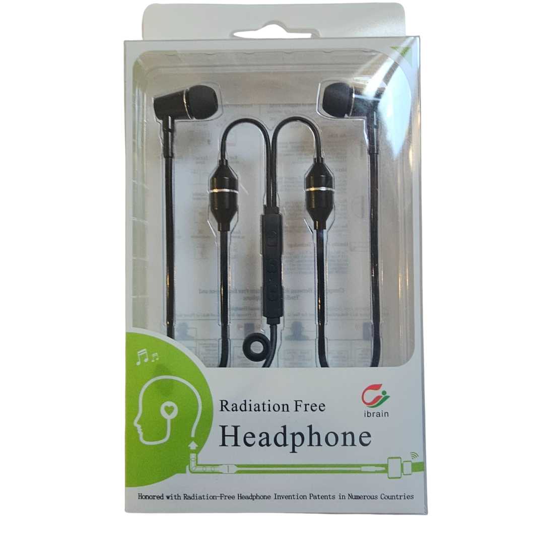 Anti - Radiation Air Tube headphones BLACK / Earbuds 3.5mm Jack - Safe Listening - GroundedKiwi.nzEarbuds Earbudsair budsair tubeair tubes