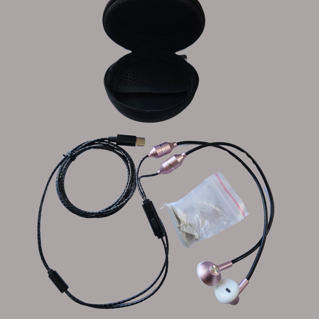 Anti-Radiation Air Tube headphones / Earbuds - Reducing Radiation and Promoting Safe Listening - TYPE C Connector - GroundedKiwi.nzEarbuds Earbudsair budsair tubeair tubes