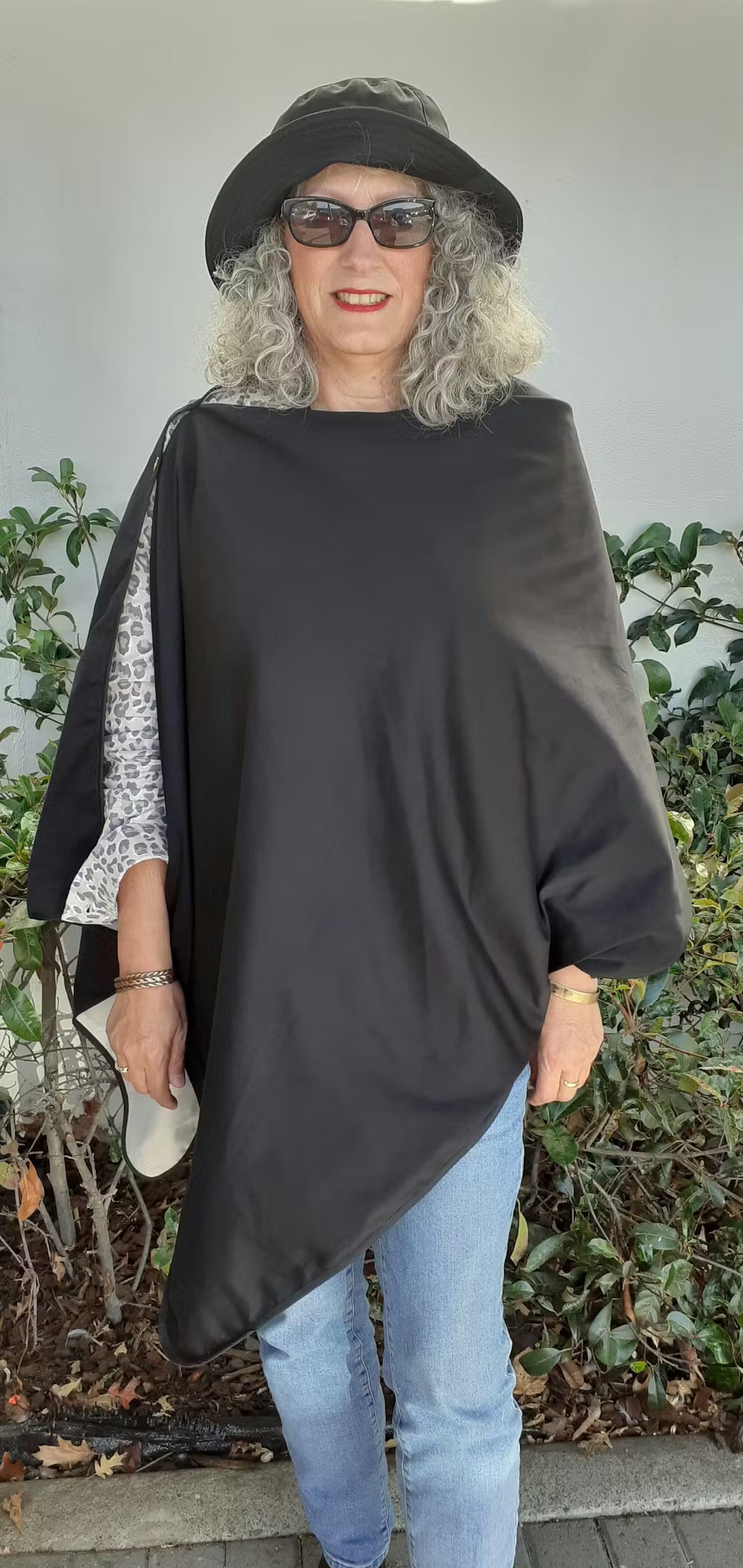 EMF Shawl with Full Pure Silver Fabric Inner Lining - Black
