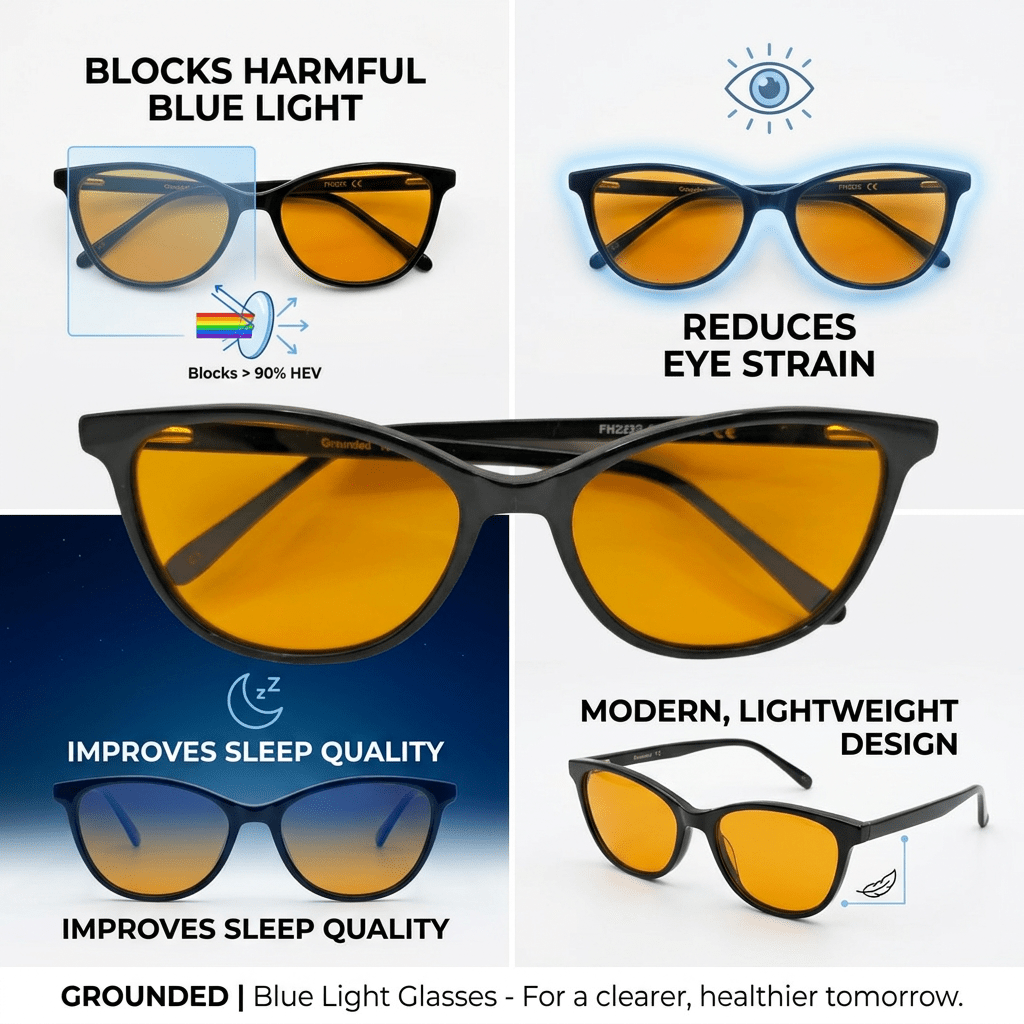 Blue Light Glasses - KAKAPO - Blue Light Spectacles - YELLOW Lens - GroundedKiwi.nzEyeglasses Eyeglassesanti blueblue lightblue light spectacles