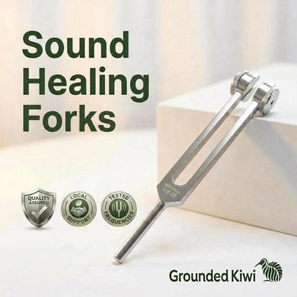 Chakra Tuning Fork Set 8 Piece - GroundedKiwi.nz chakraforkforks