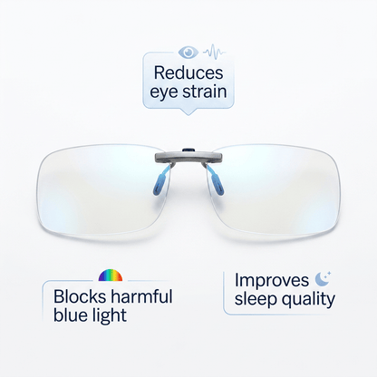 CLIP - ON Clear Blue Light Blocking Computer Glasses - GroundedKiwi.nzEyeglasses Eyeglassesanti blueblue lightclip on