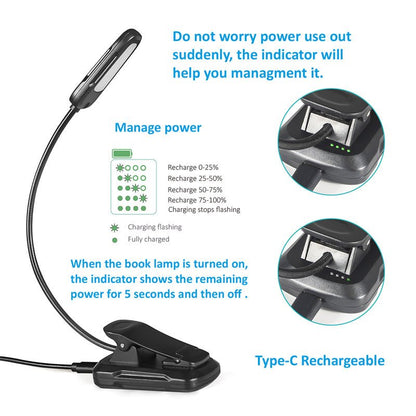 Clip - On Reading Light - Reduce blue light before sleep - GroundedKiwi.nz anti bluelightbluebluelight
