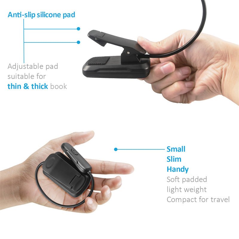 Clip - On Reading Light - Reduce blue light before sleep - GroundedKiwi.nz anti bluelightbluebluelight