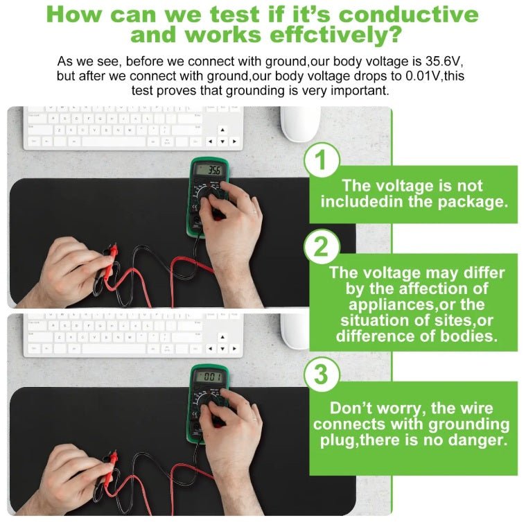 Earthing Desk Mat - MEDIUM 25cm X 68cm - GroundedKiwi.nzOffice Mats Office Matsadd oncomputerdesk