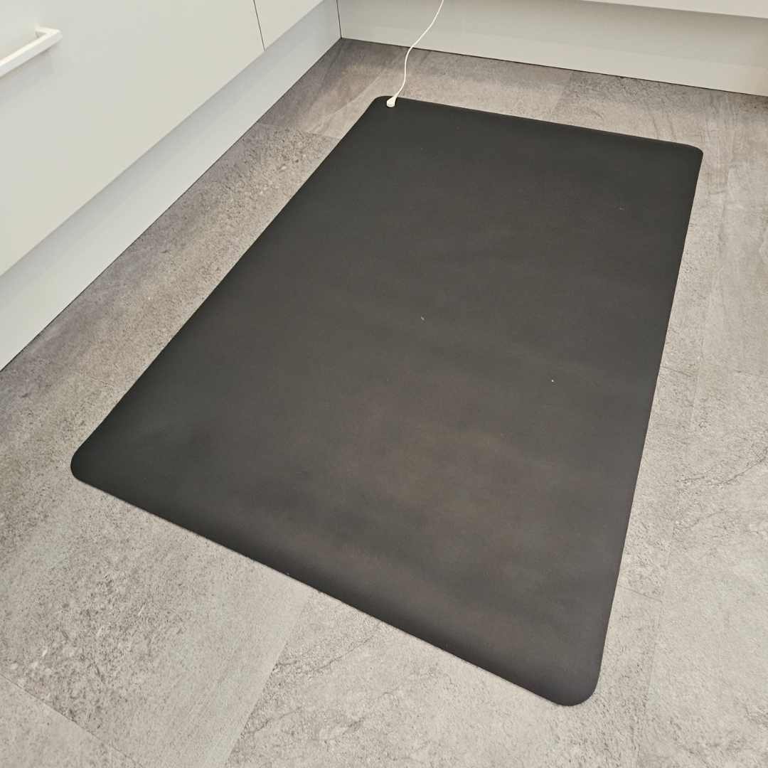 Earthing floor mat 60X90cm - a convenient way to reconnect with the Earth's natural electrical charge - GroundedKiwi.nz deskfloorhome
