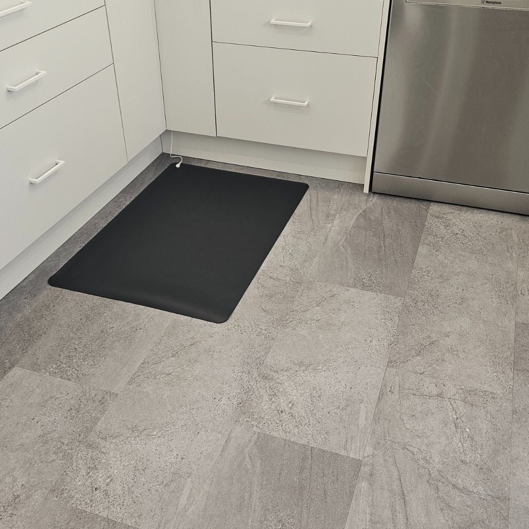 Earthing floor mat 60X90cm - a convenient way to reconnect with the Earth's natural electrical charge - GroundedKiwi.nz deskfloorhome
