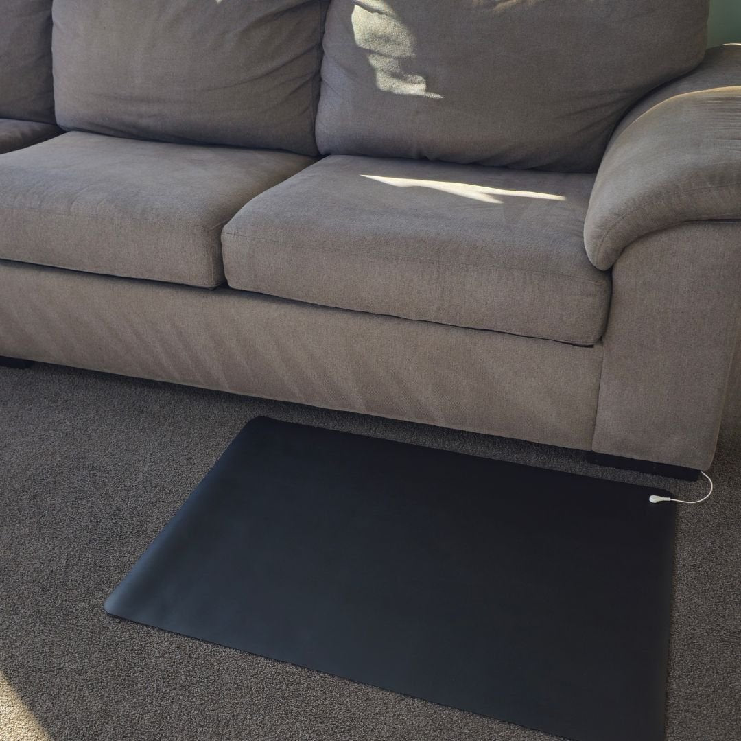 Earthing floor mat 60X90cm - a convenient way to reconnect with the Earth's natural electrical charge - GroundedKiwi.nz deskfloorhome