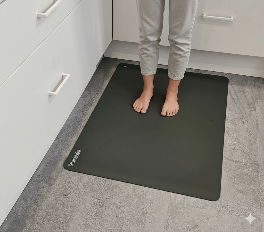 Earthing floor mat 60X90cm - GREEN (New) - GroundedKiwi.nz deskearthearthing
