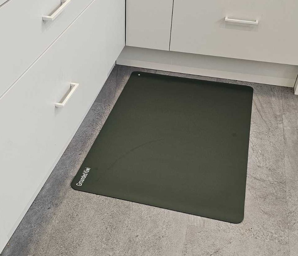 Earthing floor mat 60X90cm - GREEN (New) - GroundedKiwi.nz deskearthearthing