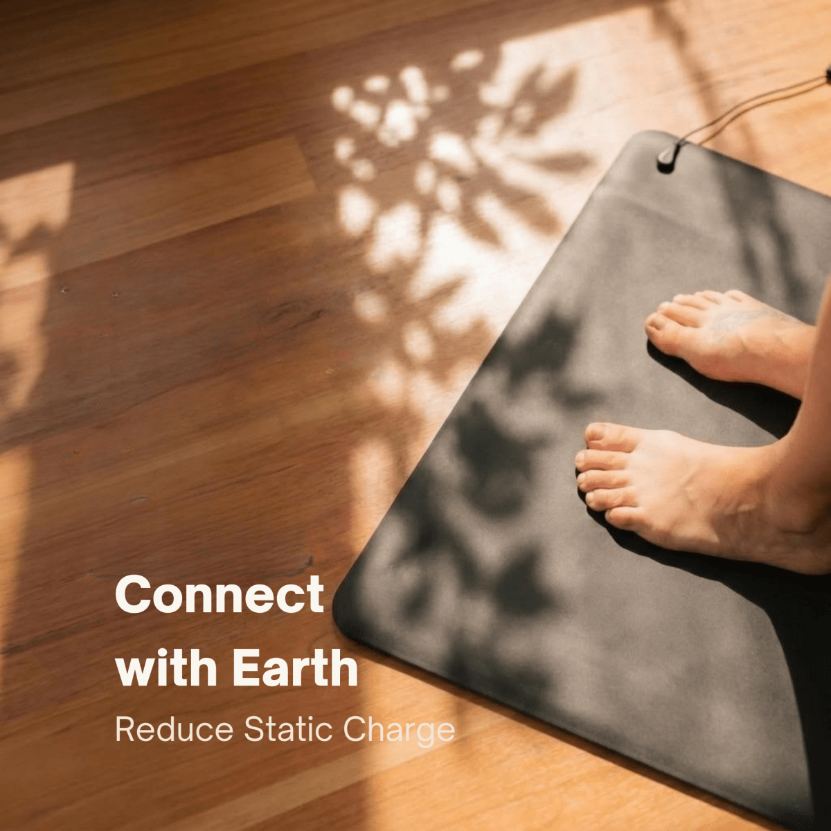 Earthing floor mat - Versatile Grounding - GroundedKiwi.nz deskfloorhome