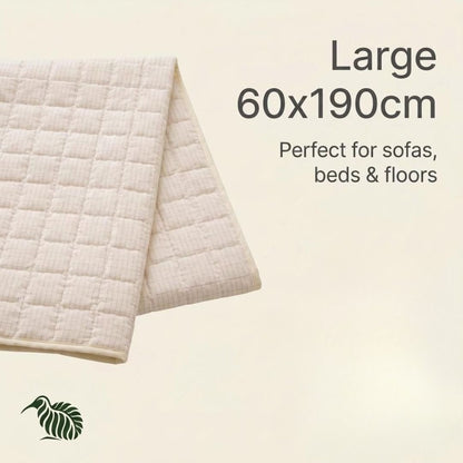 Earthing Quilted Pad Pad - Large 60X190cm, Perfect for Sofas, Chairs, Floors, and Beds - GroundedKiwi.nzBedding Beddingadd onbedblanket