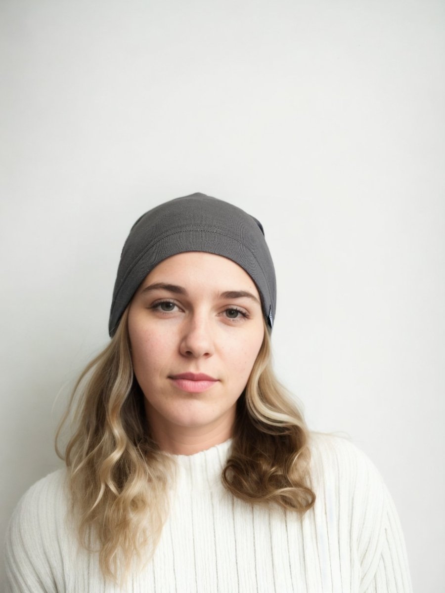 EMF Blocking beanie by SCRT blocks 99% of EMF radiation - Asphalt - GroundedKiwi.nz 4g5gautumn